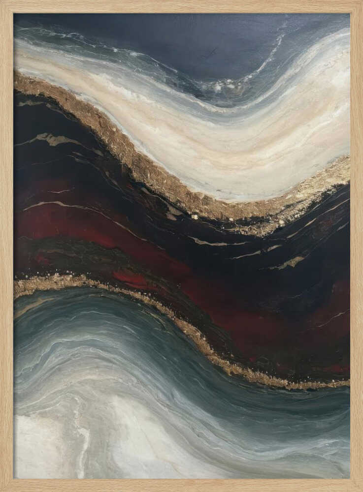 Rich Gold Current - Stretched Canvas, Poster or Fine Art Print - I Heart Wall Art - Poster Print, Canvas Print or Framed Art Print