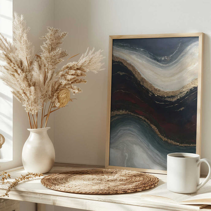Rich Gold Current - Stretched Canvas, Poster or Fine Art Print - I Heart Wall Art - Poster Print, Canvas Print or Framed Art Print