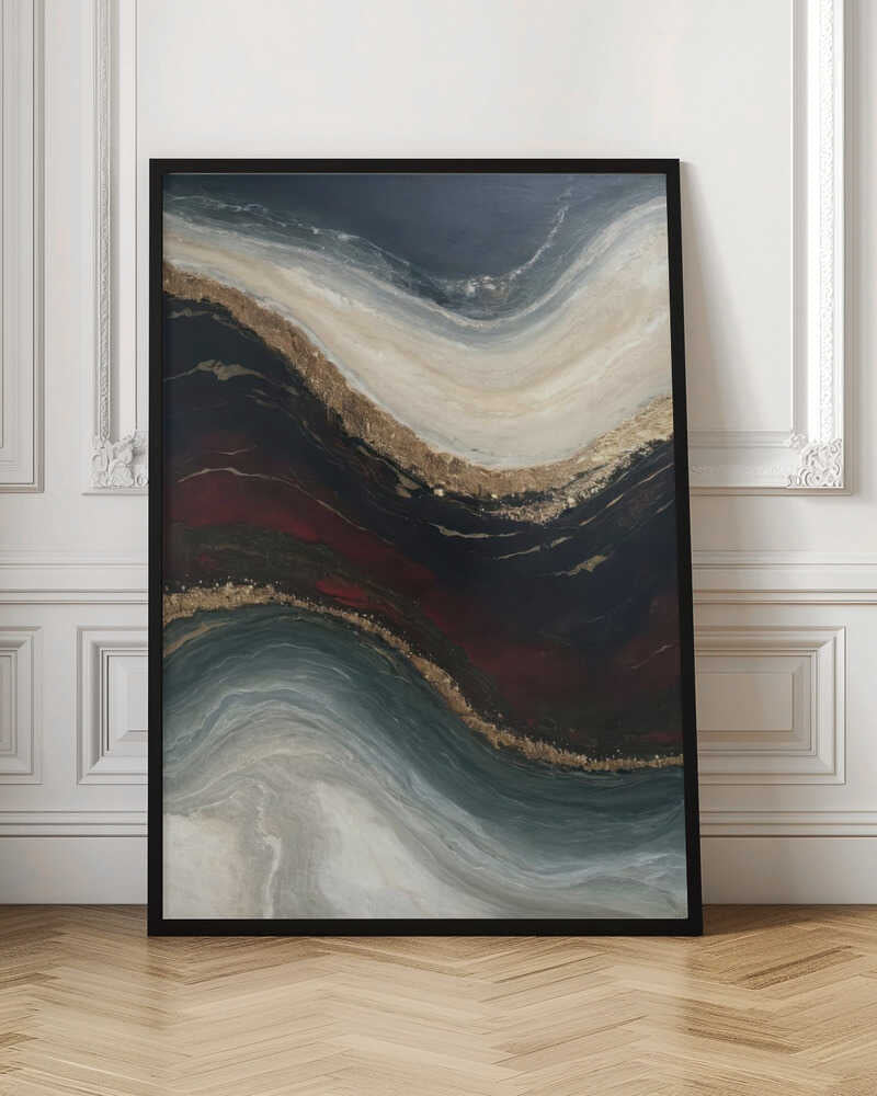 Rich Gold Current - Stretched Canvas, Poster or Fine Art Print - I Heart Wall Art - Poster Print, Canvas Print or Framed Art Print