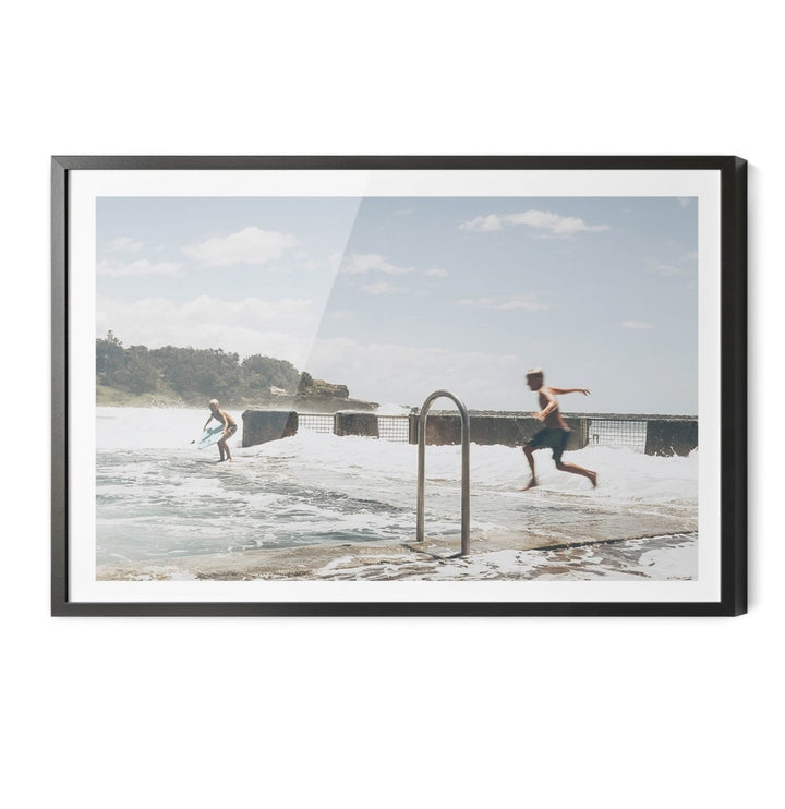 Riding The Ocean Pool - Photographic Art Print of Australian Beach Pool by Edwina Cameron - I Heart Wall Art - Poster Print, Canvas Print or Framed Art Print