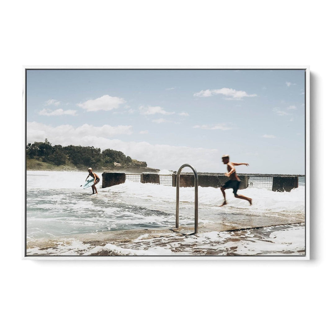 Riding The Ocean Pool - Photographic Art Print of Australian Beach Pool by Edwina Cameron - I Heart Wall Art - Poster Print, Canvas Print or Framed Art Print