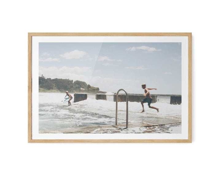 Riding The Ocean Pool - Photographic Art Print of Australian Beach Pool by Edwina Cameron - I Heart Wall Art - Poster Print, Canvas Print or Framed Art Print