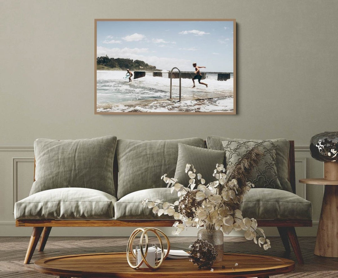 Riding The Ocean Pool - Photographic Art Print of Australian Beach Pool by Edwina Cameron - I Heart Wall Art - Poster Print, Canvas Print or Framed Art Print