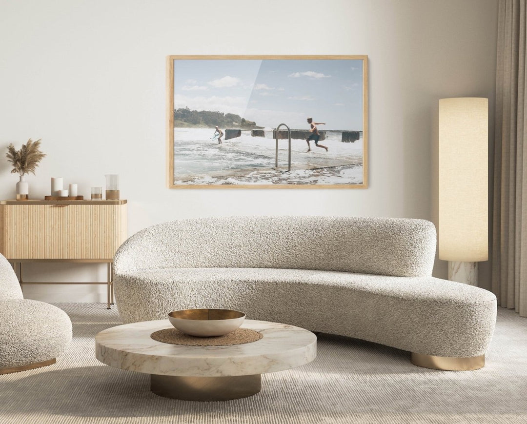 Riding The Ocean Pool - Photographic Art Print of Australian Beach Pool by Edwina Cameron - I Heart Wall Art - Poster Print, Canvas Print or Framed Art Print