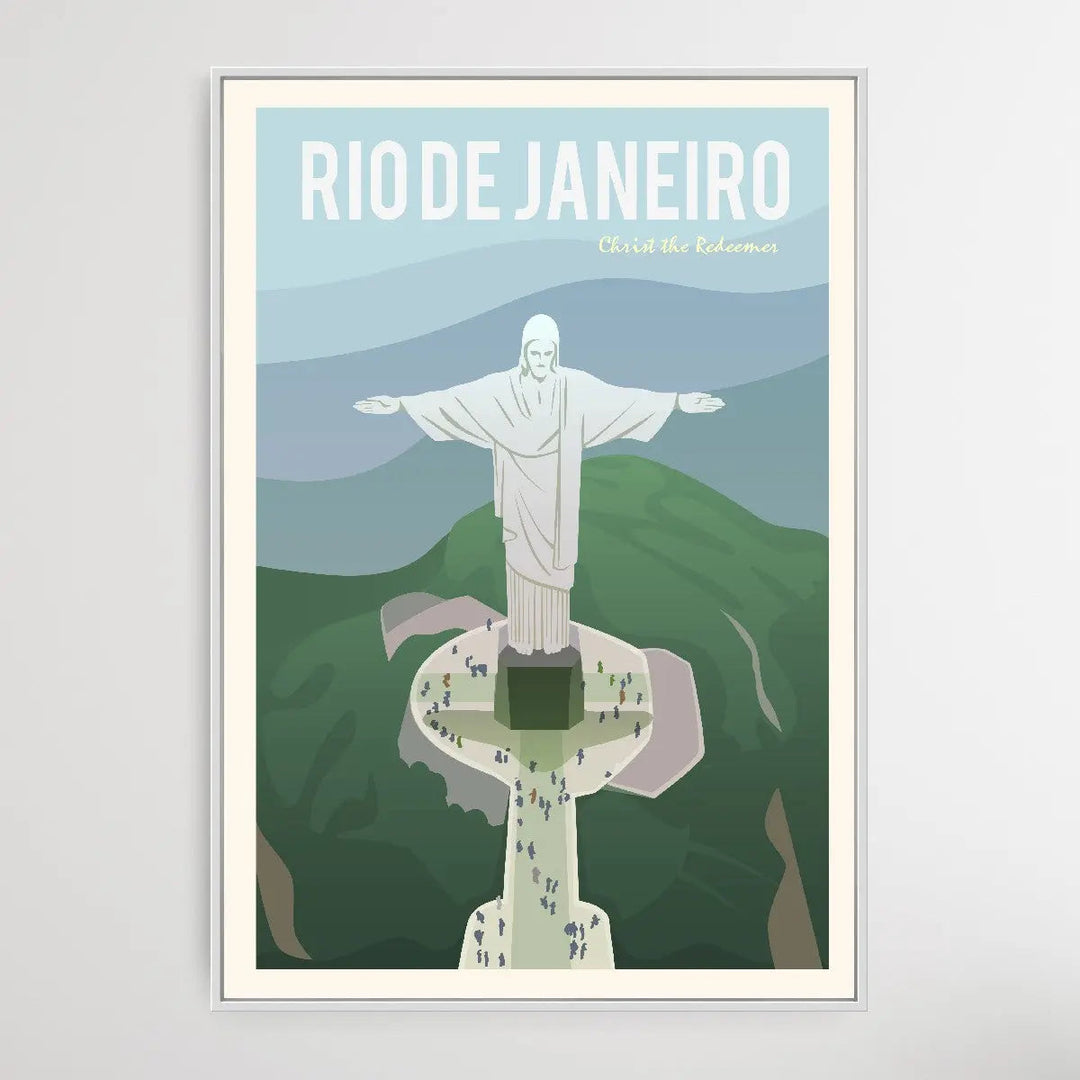 Rio De Janeiro Christ - Vintage Style Travel Print - I Heart Wall Art