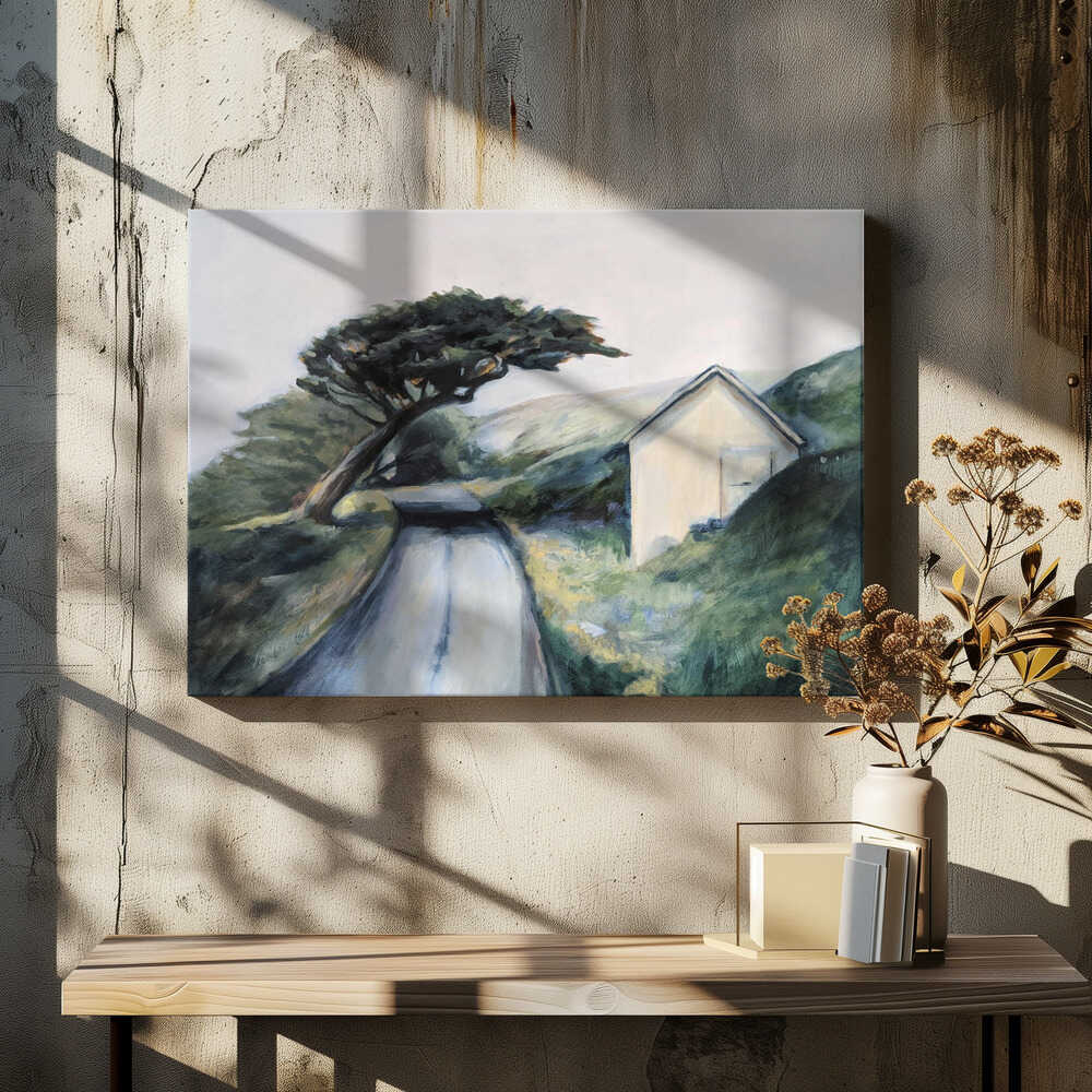 Road To Lighthouse - Stretched Canvas, Poster or Fine Art Print - I Heart Wall Art - Poster Print, Canvas Print or Framed Art Print