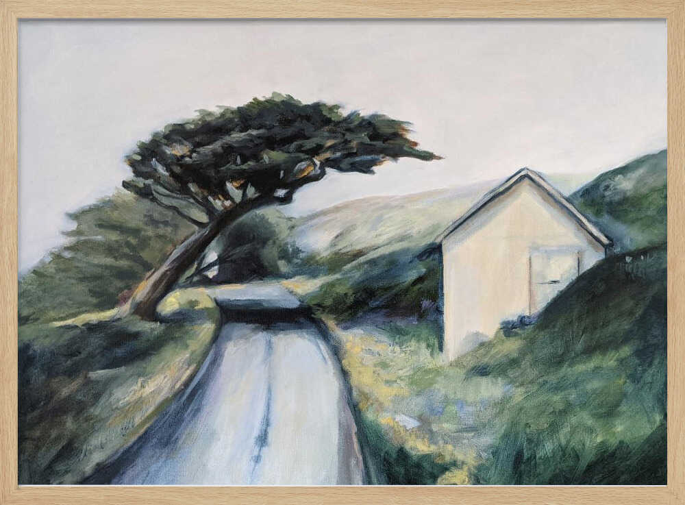 Road To Lighthouse - Stretched Canvas, Poster or Fine Art Print - I Heart Wall Art - Poster Print, Canvas Print or Framed Art Print