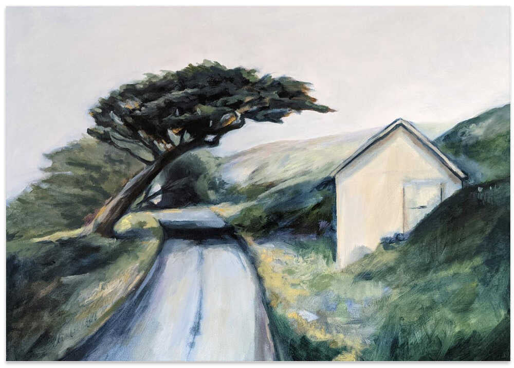 Road To Lighthouse - Stretched Canvas, Poster or Fine Art Print - I Heart Wall Art - Poster Print, Canvas Print or Framed Art Print