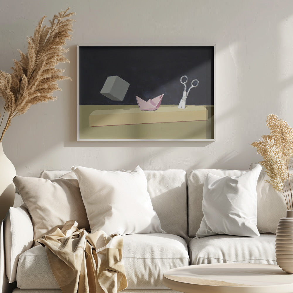 Rock, paper, scissors - Stretched Canvas, Poster or Fine Art Print I Heart Wall Art