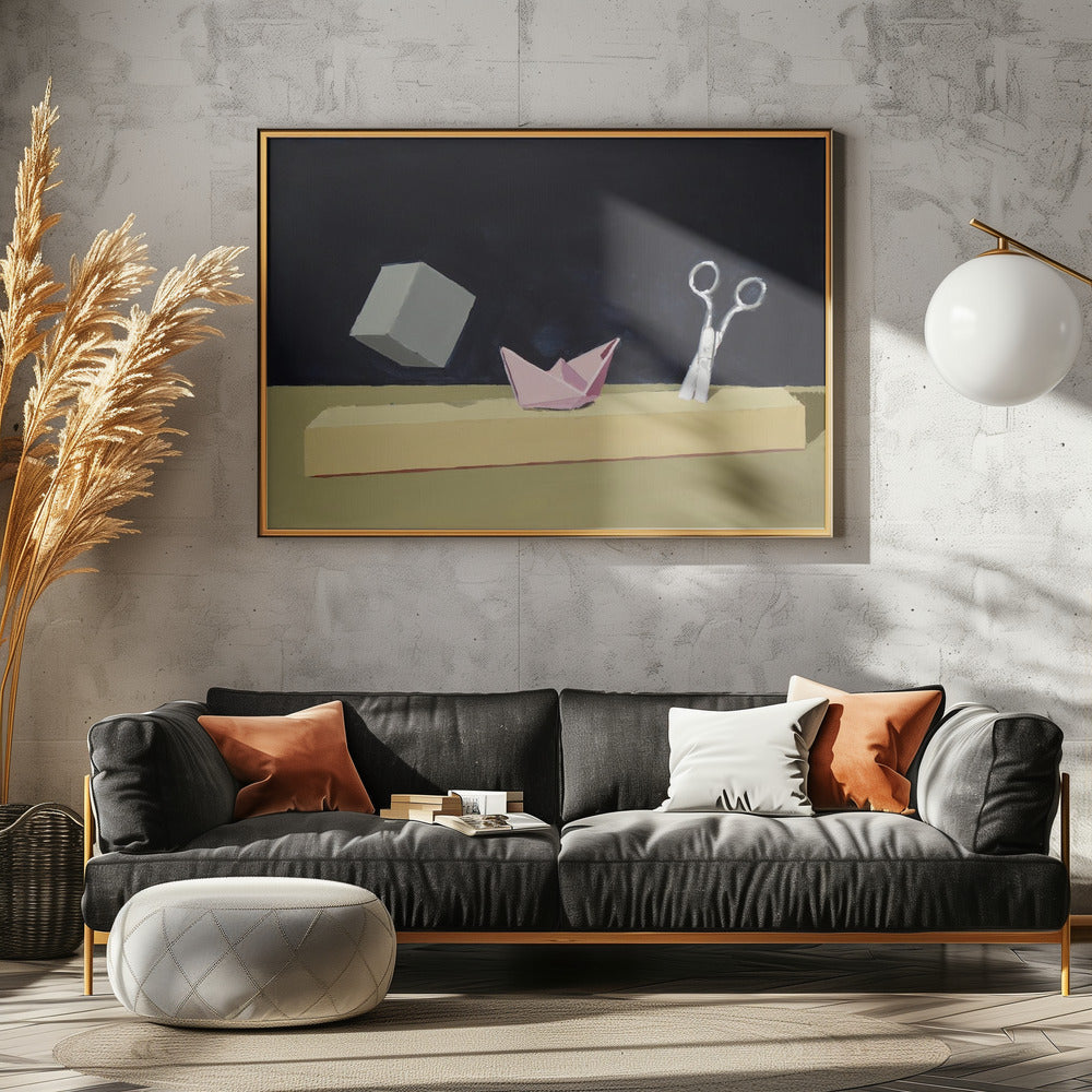 Rock, paper, scissors - Stretched Canvas, Poster or Fine Art Print I Heart Wall Art