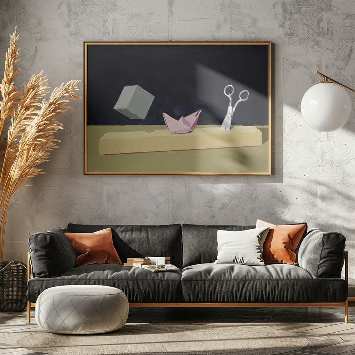 Rock, paper, scissors - Stretched Canvas, Poster or Fine Art Print I Heart Wall Art