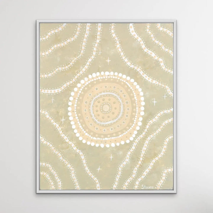 Family -  Aboriginal Art Print by Holly Stowers - Canvas or Fine Art Print - Dot Painting I Heart Wall Art Australia 