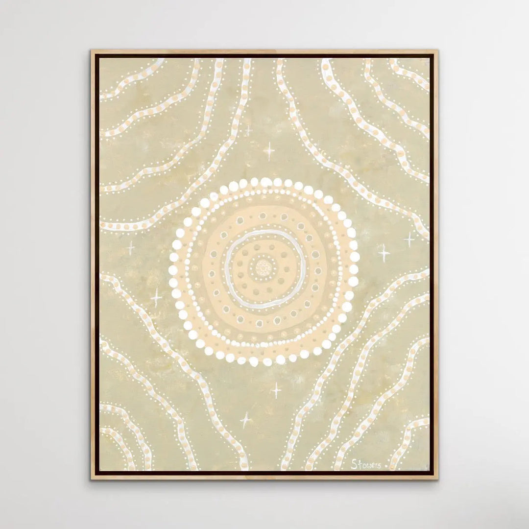 Family -  Aboriginal Art Print by Holly Stowers - Canvas or Fine Art Print - Dot Painting I Heart Wall Art Australia 