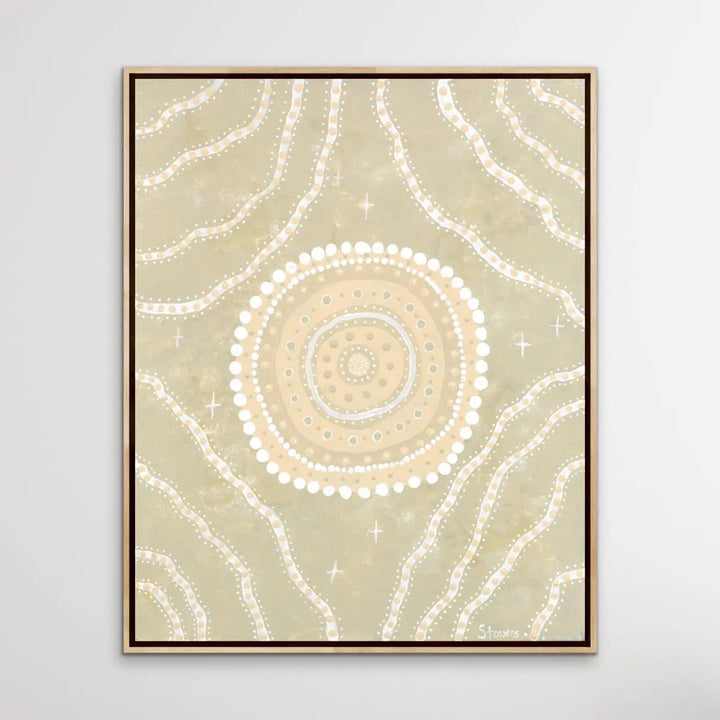 Family -  Aboriginal Art Print by Holly Stowers - Canvas or Fine Art Print - Dot Painting I Heart Wall Art Australia 