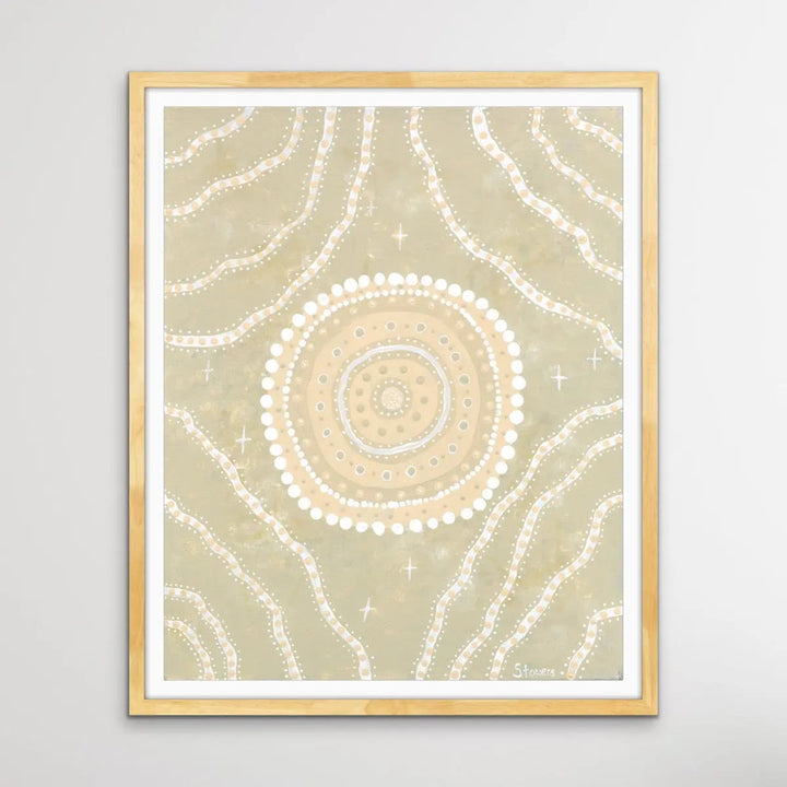Family -  Aboriginal Art Print by Holly Stowers - Canvas or Fine Art Print - Dot Painting I Heart Wall Art Australia 
