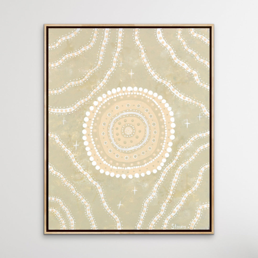 Family -  Aboriginal Art Print by Holly Stowers - Canvas or Fine Art Print - Dot Painting I Heart Wall Art Australia 