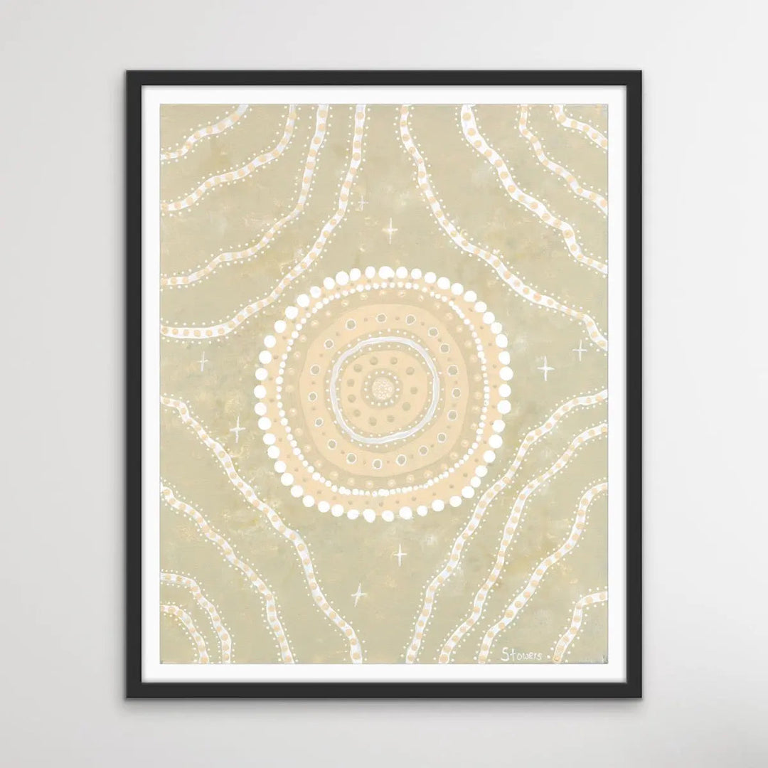 Family -  Aboriginal Art Print by Holly Stowers - Canvas or Fine Art Print - Dot Painting I Heart Wall Art Australia 