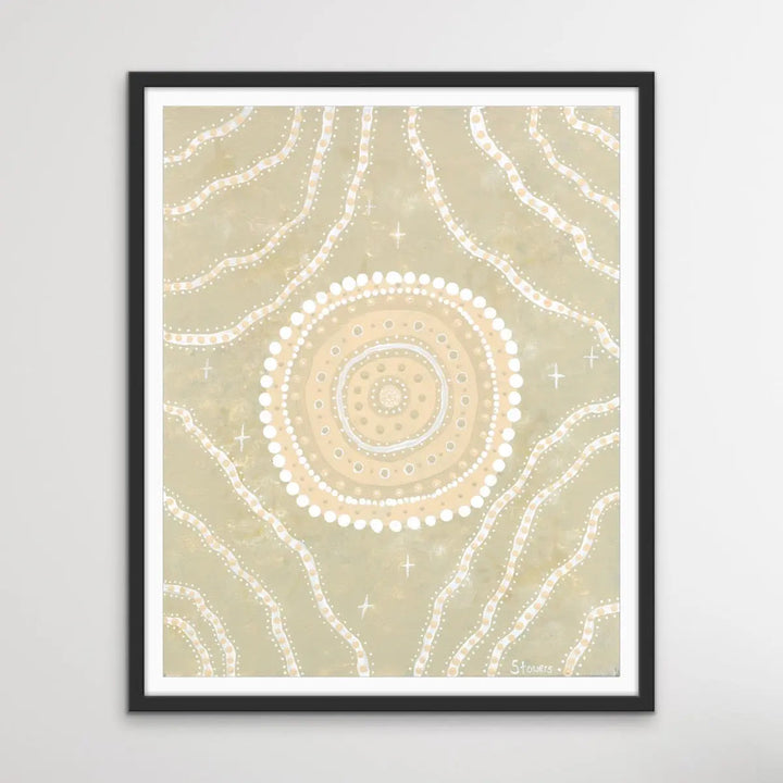 Family -  Aboriginal Art Print by Holly Stowers - Canvas or Fine Art Print - Dot Painting I Heart Wall Art Australia 