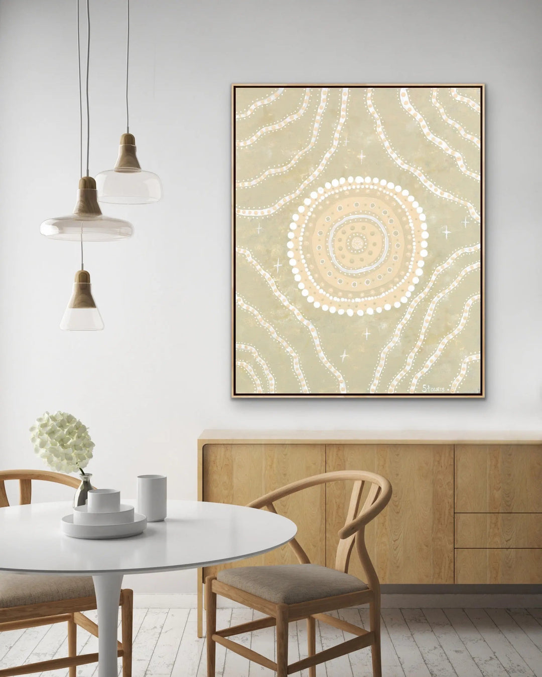 Family -  Aboriginal Art Print by Holly Stowers - Canvas or Fine Art Print - Dot Painting I Heart Wall Art Australia 