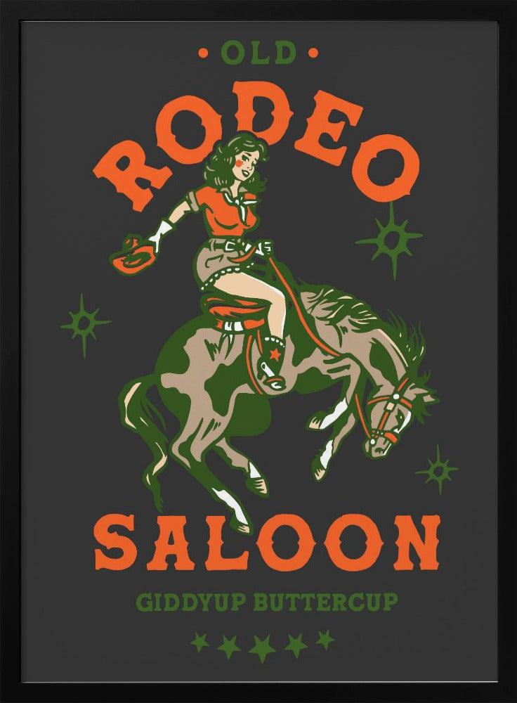 Rodeo Saloon.png - Stretched Canvas, Poster or Fine Art Print I Heart Wall Art