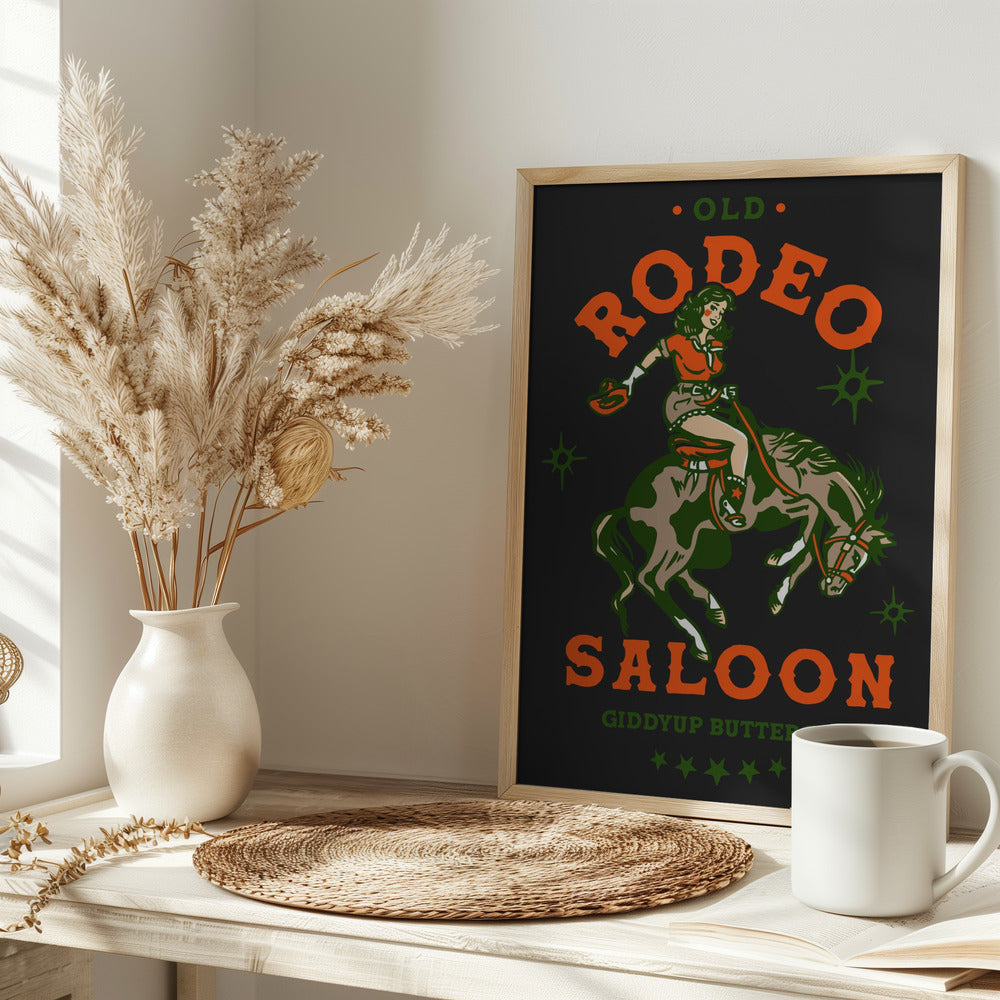 Rodeo Saloon.png - Stretched Canvas, Poster or Fine Art Print I Heart Wall Art