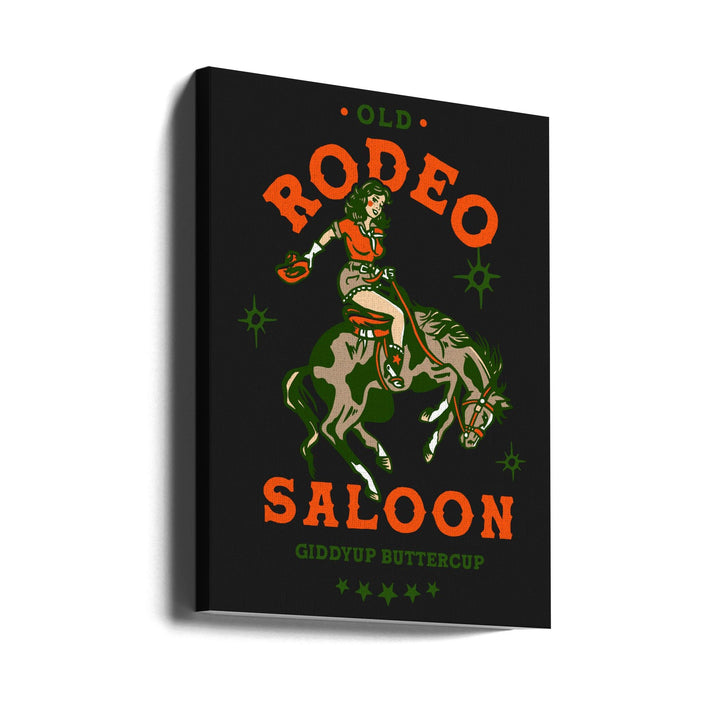 Rodeo Saloon.png - Stretched Canvas, Poster or Fine Art Print I Heart Wall Art