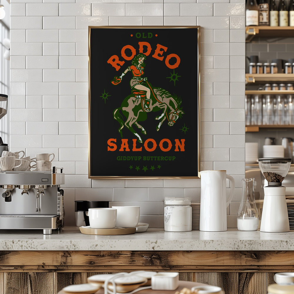 Rodeo Saloon.png - Stretched Canvas, Poster or Fine Art Print I Heart Wall Art