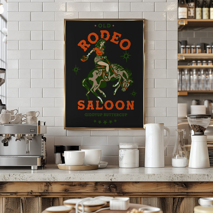 Rodeo Saloon.png - Stretched Canvas, Poster or Fine Art Print I Heart Wall Art