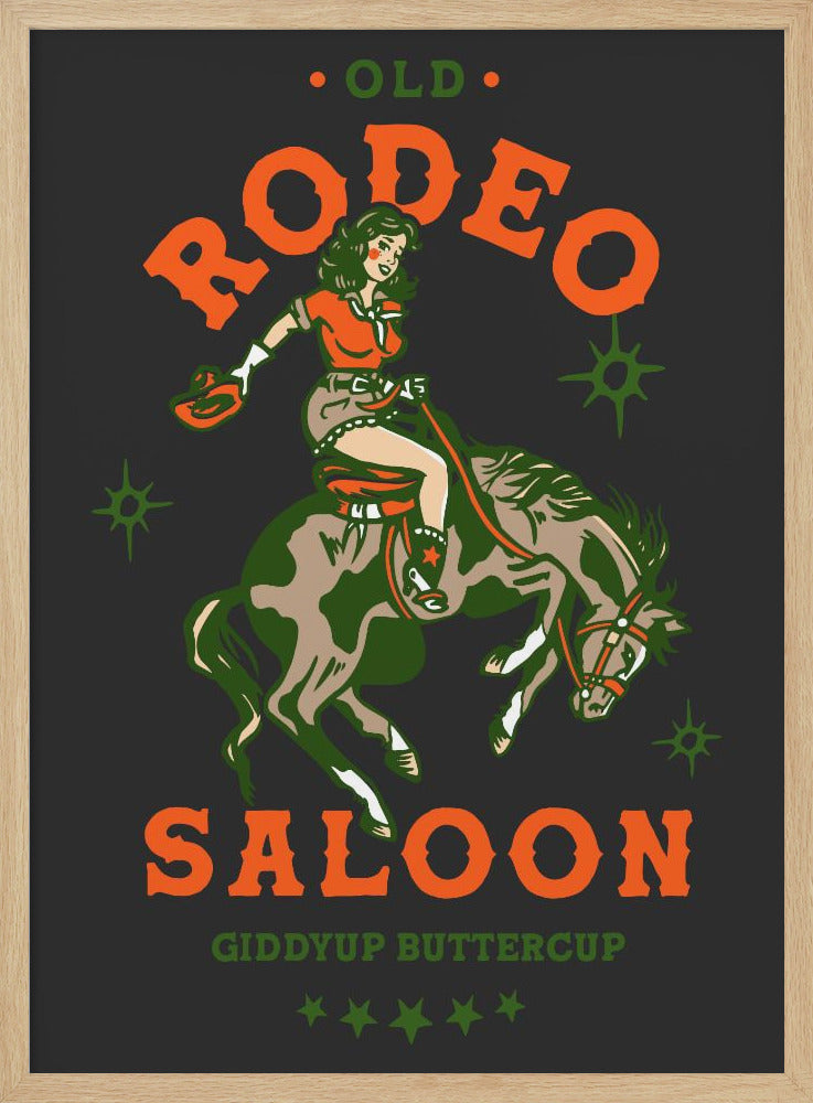 Rodeo Saloon.png - Stretched Canvas, Poster or Fine Art Print I Heart Wall Art