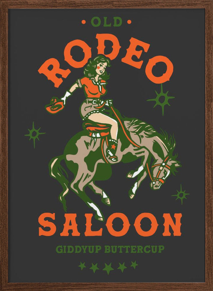 Rodeo Saloon.png - Stretched Canvas, Poster or Fine Art Print I Heart Wall Art