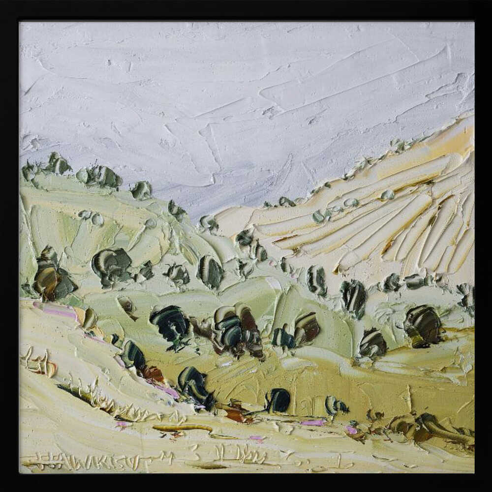 Rolling Green Hills - Square Stretched Canvas, Poster or Fine Art Print by Angela Hawkey - I Heart Wall Art - Poster Print, Canvas Print or Framed Art Print
