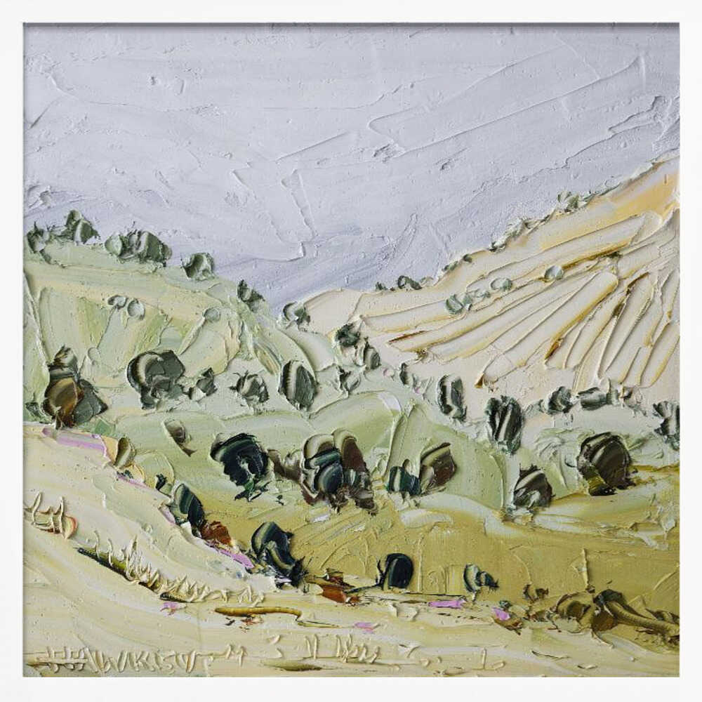 Rolling Green Hills - Square Stretched Canvas, Poster or Fine Art Print by Angela Hawkey - I Heart Wall Art - Poster Print, Canvas Print or Framed Art Print