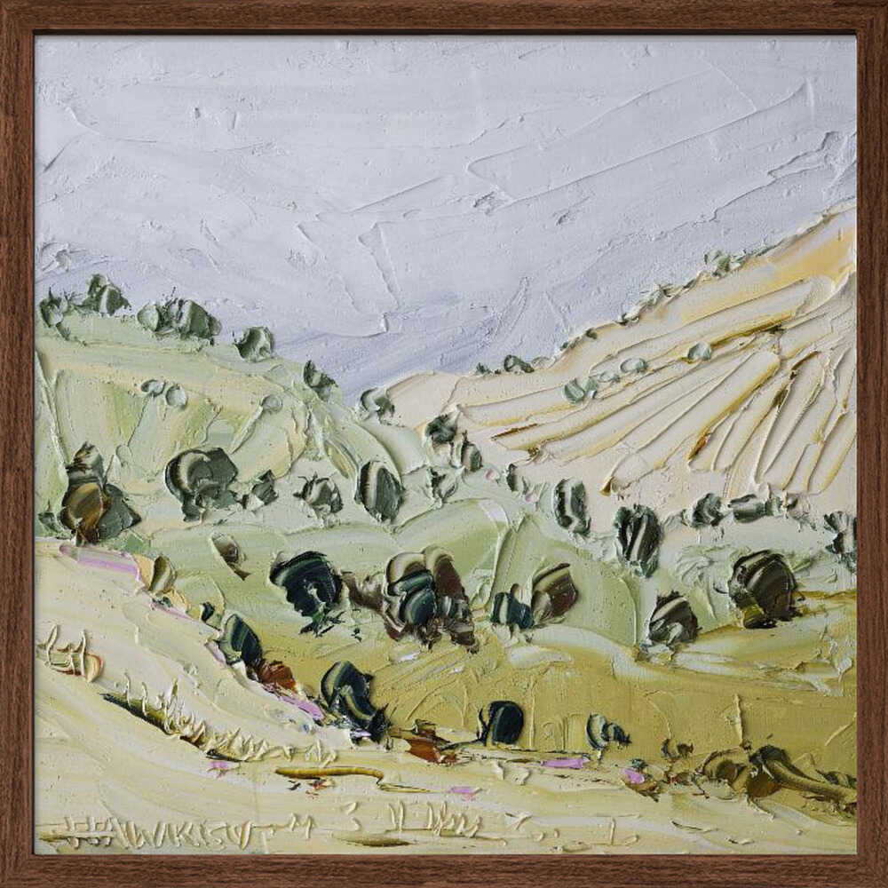 Rolling Green Hills - Square Stretched Canvas, Poster or Fine Art Print by Angela Hawkey - I Heart Wall Art - Poster Print, Canvas Print or Framed Art Print