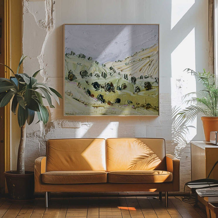 Rolling Green Hills - Square Stretched Canvas, Poster or Fine Art Print by Angela Hawkey - I Heart Wall Art - Poster Print, Canvas Print or Framed Art Print