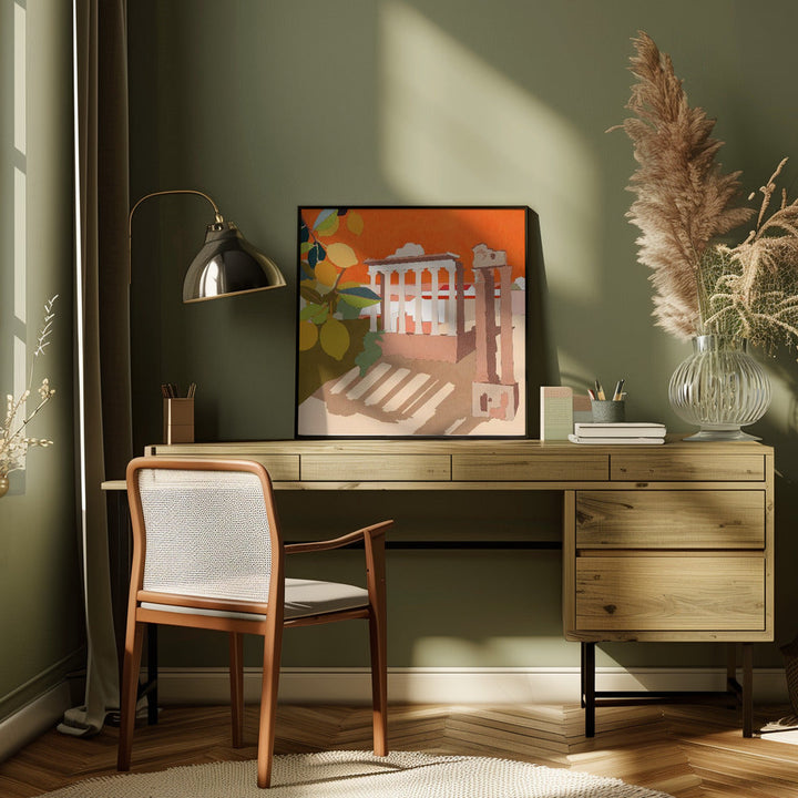 Rom 3 - Square Stretched Canvas, Poster or Fine Art Print I Heart Wall Art