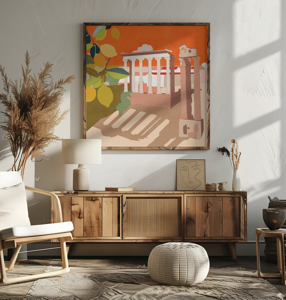 Rom 3 - Square Stretched Canvas, Poster or Fine Art Print I Heart Wall Art
