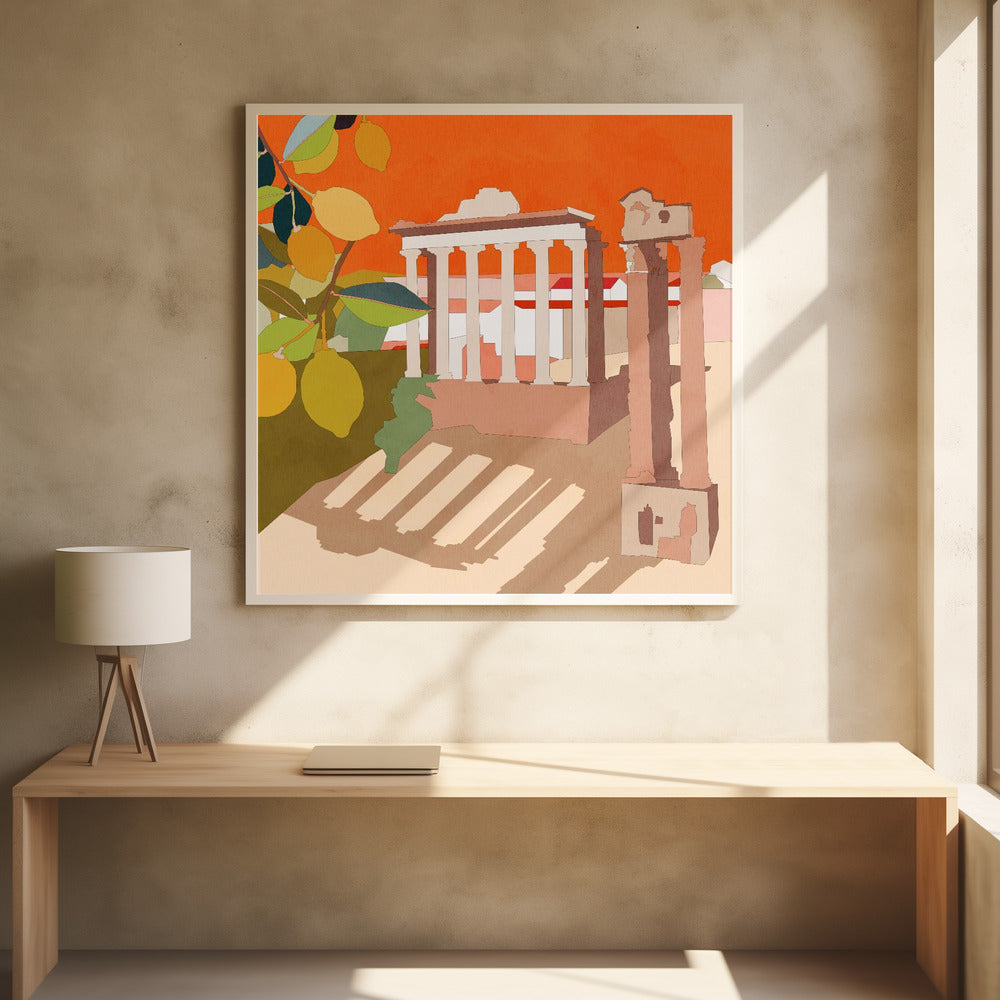 Rom 3 - Square Stretched Canvas, Poster or Fine Art Print I Heart Wall Art