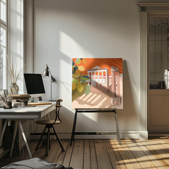 Rom 3 - Square Stretched Canvas, Poster or Fine Art Print I Heart Wall Art