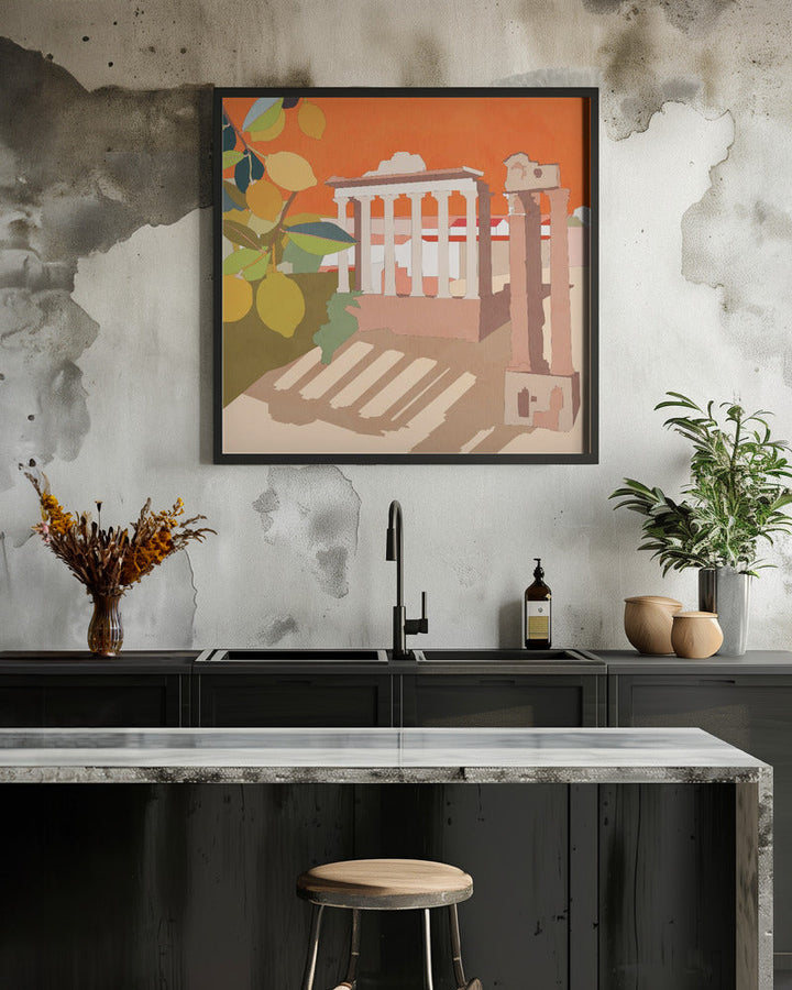 Rom 3 - Square Stretched Canvas, Poster or Fine Art Print I Heart Wall Art