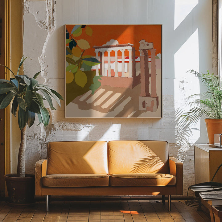 Rom 3 - Square Stretched Canvas, Poster or Fine Art Print I Heart Wall Art
