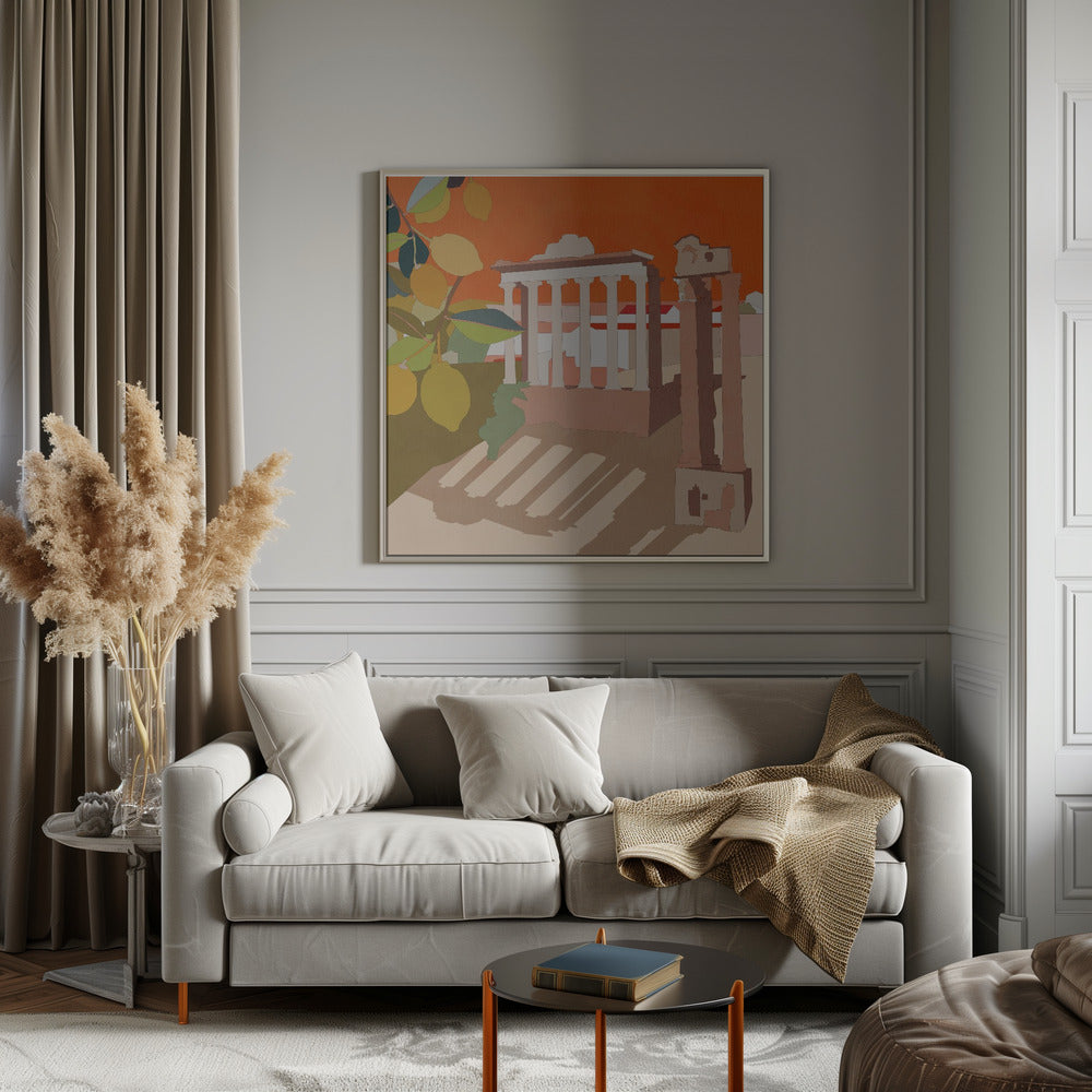 Rom 3 - Square Stretched Canvas, Poster or Fine Art Print I Heart Wall Art