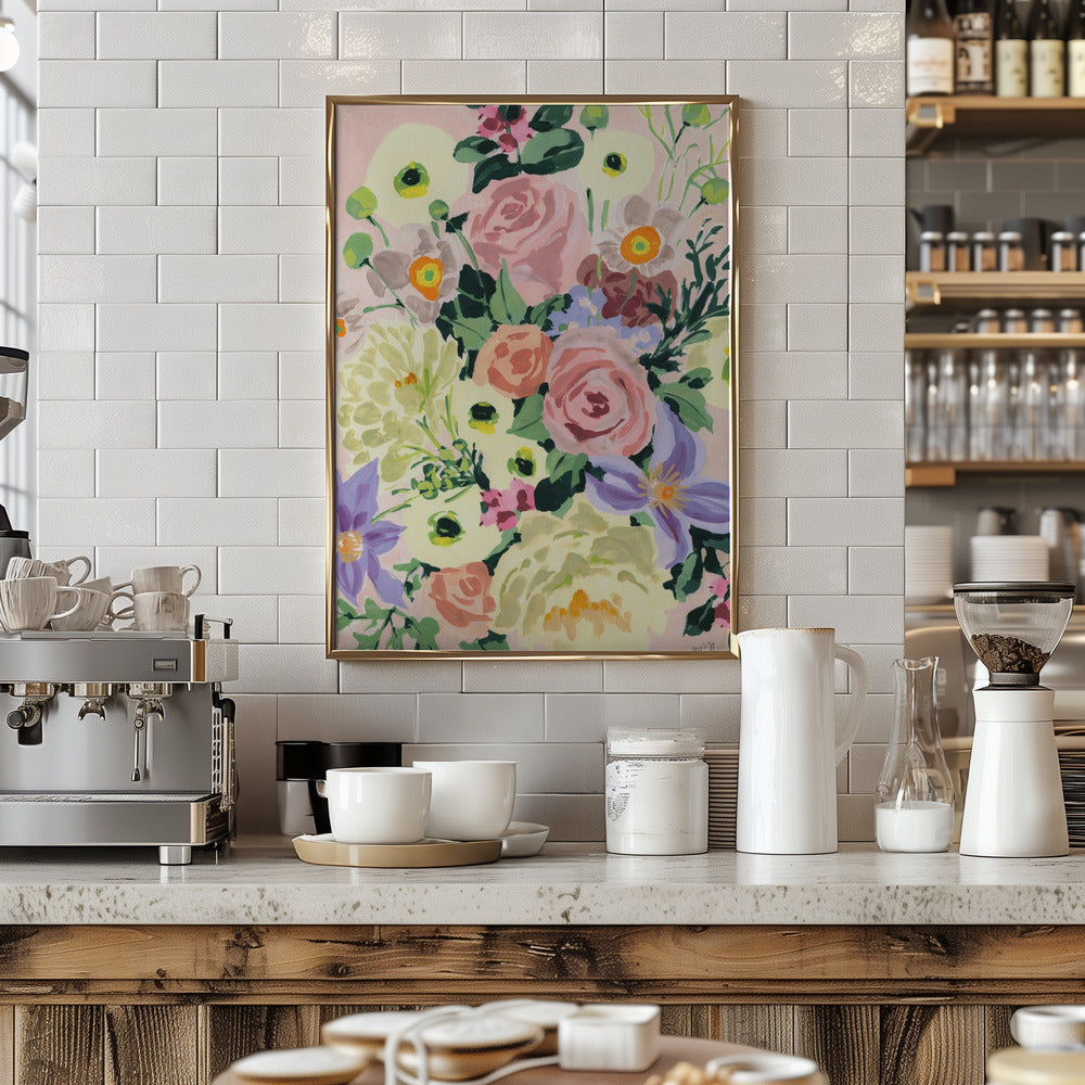 Romantic Bouqet - Stretched Canvas, Poster or Fine Art Print I Heart Wall Art