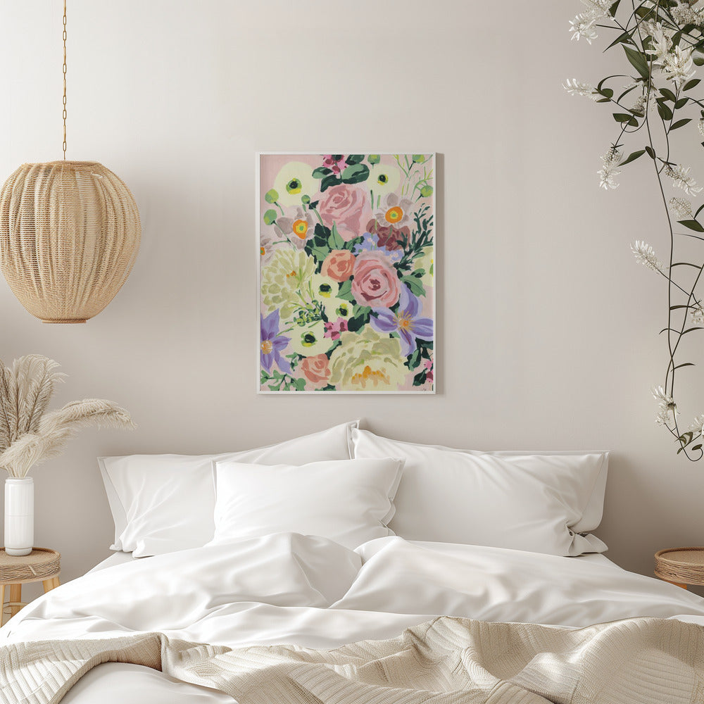 Romantic Bouqet - Stretched Canvas, Poster or Fine Art Print I Heart Wall Art