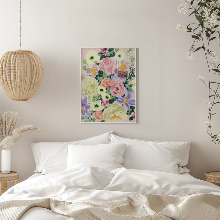 Romantic Bouqet - Stretched Canvas, Poster or Fine Art Print I Heart Wall Art