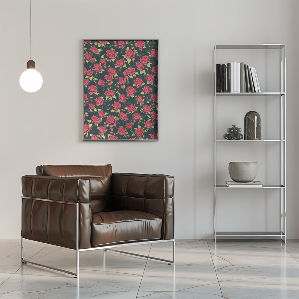 Romantic Rose Garden - Stretched Canvas, Poster or Fine Art Print I Heart Wall Art