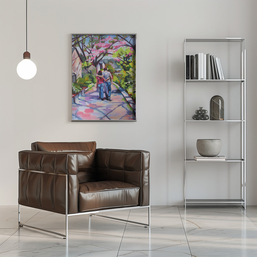 Romantic Walk - Stretched Canvas, Poster or Fine Art Print I Heart Wall Art
