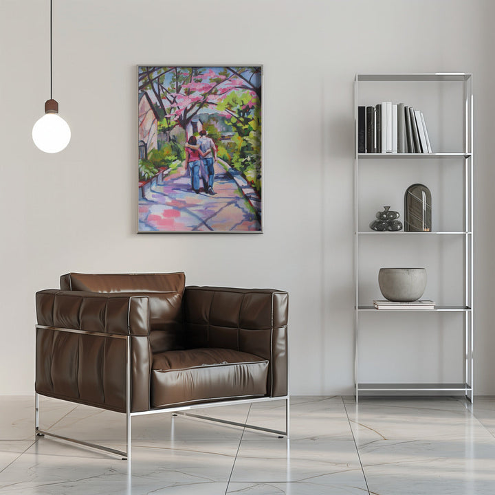 Romantic Walk - Stretched Canvas, Poster or Fine Art Print I Heart Wall Art