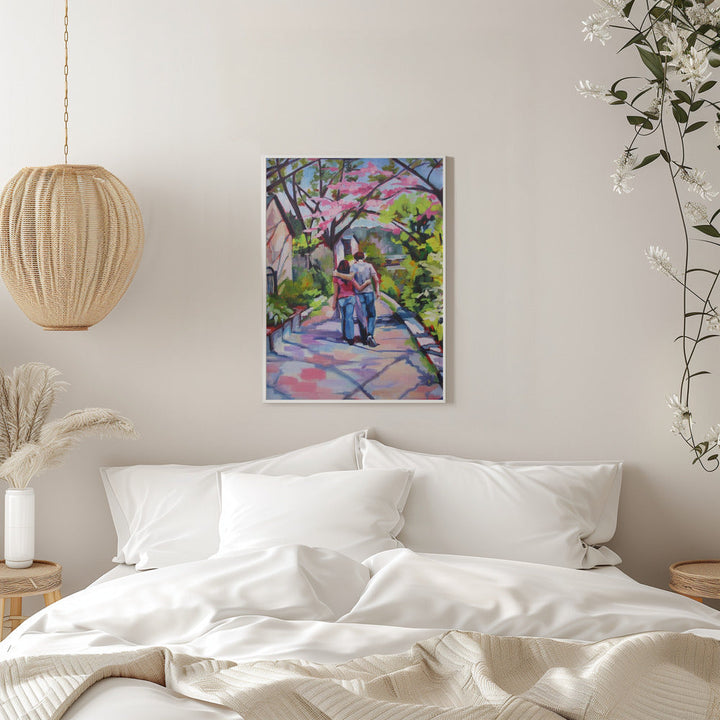 Romantic Walk - Stretched Canvas, Poster or Fine Art Print I Heart Wall Art
