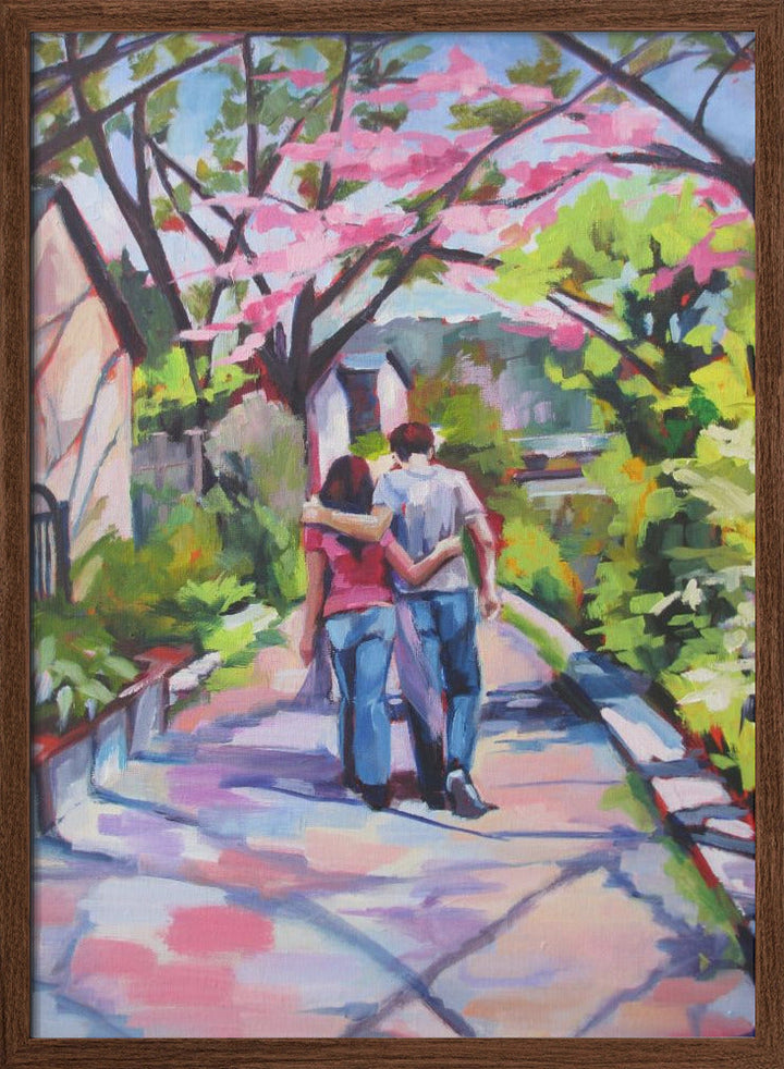 Romantic Walk - Stretched Canvas, Poster or Fine Art Print I Heart Wall Art