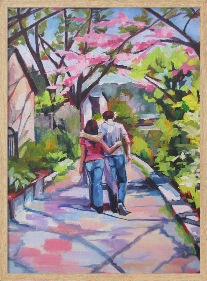 Romantic Walk - Stretched Canvas, Poster or Fine Art Print I Heart Wall Art